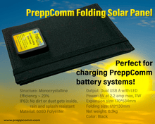 Load image into Gallery viewer, PreppComm Folding Solar Panel