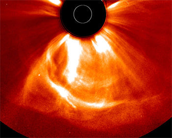 Image of solar storm in 2012